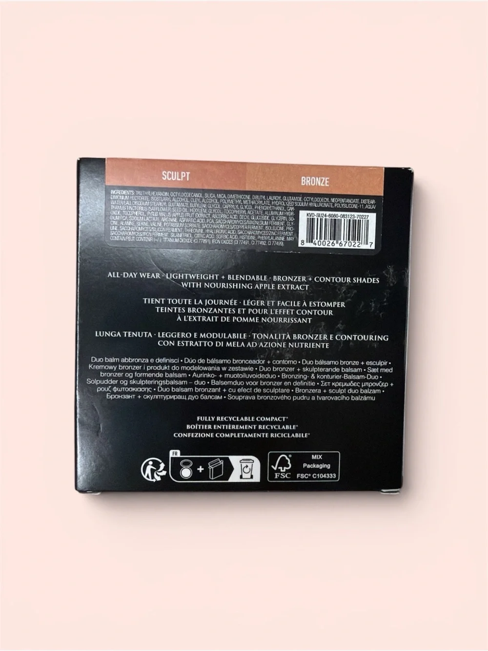 KVD Good Apple Bronze + Sculpt Balm Duo - Fair 100 💋